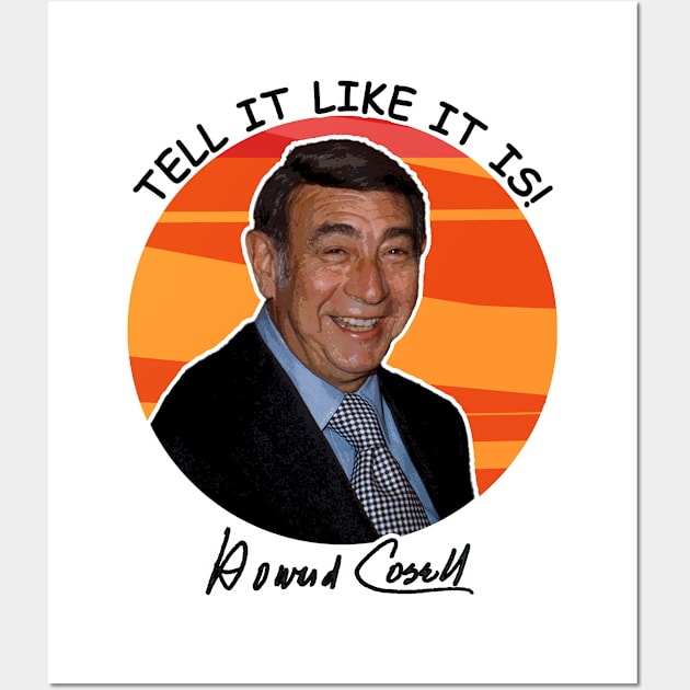 🏈 "Tell It Like It Is!" American Sportscaster Howard Cosell Wall Art by Pixoplanet